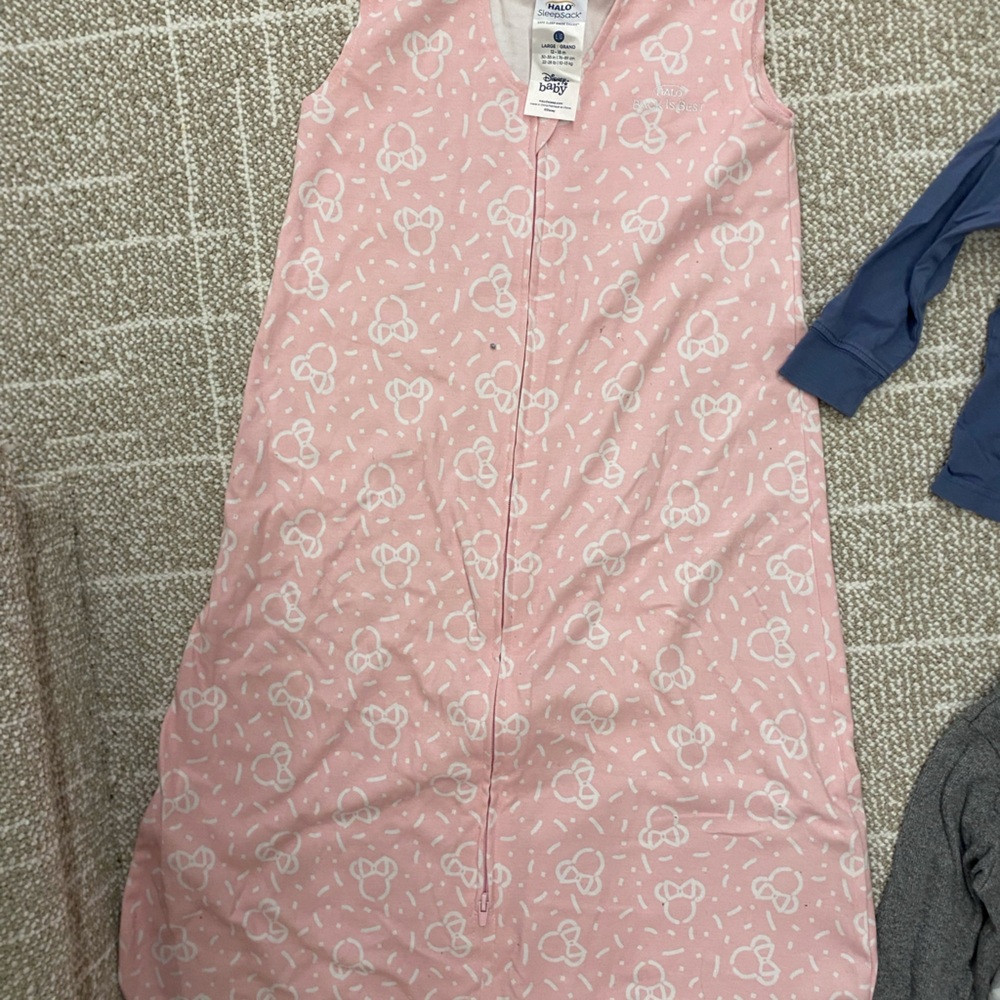 Halo Disney Pink Sleeveless Sleep Sack with White Pattern